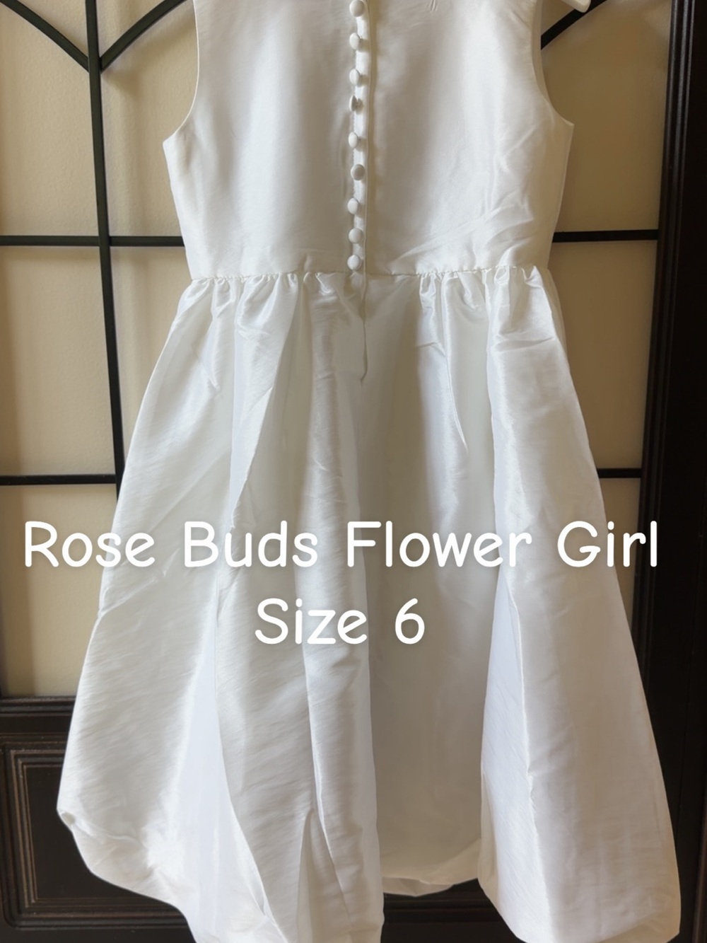 White Flower Girl Dress - Size 6